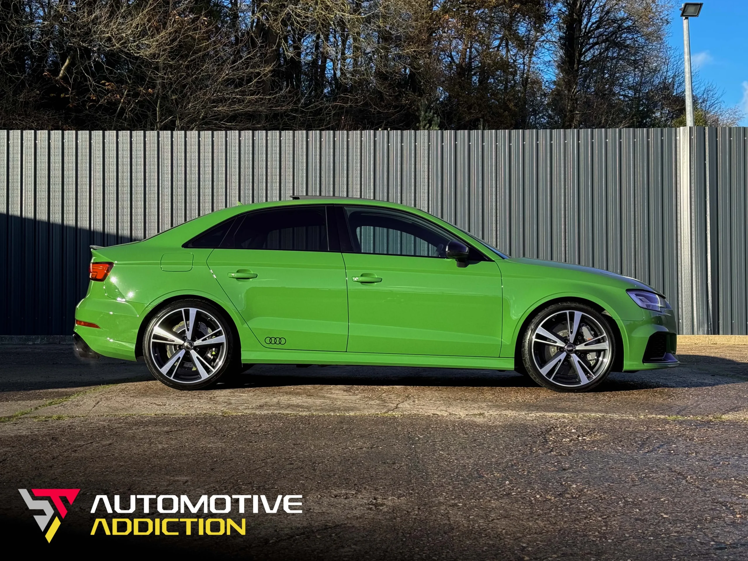 audi rs3 8v daza saloon side on