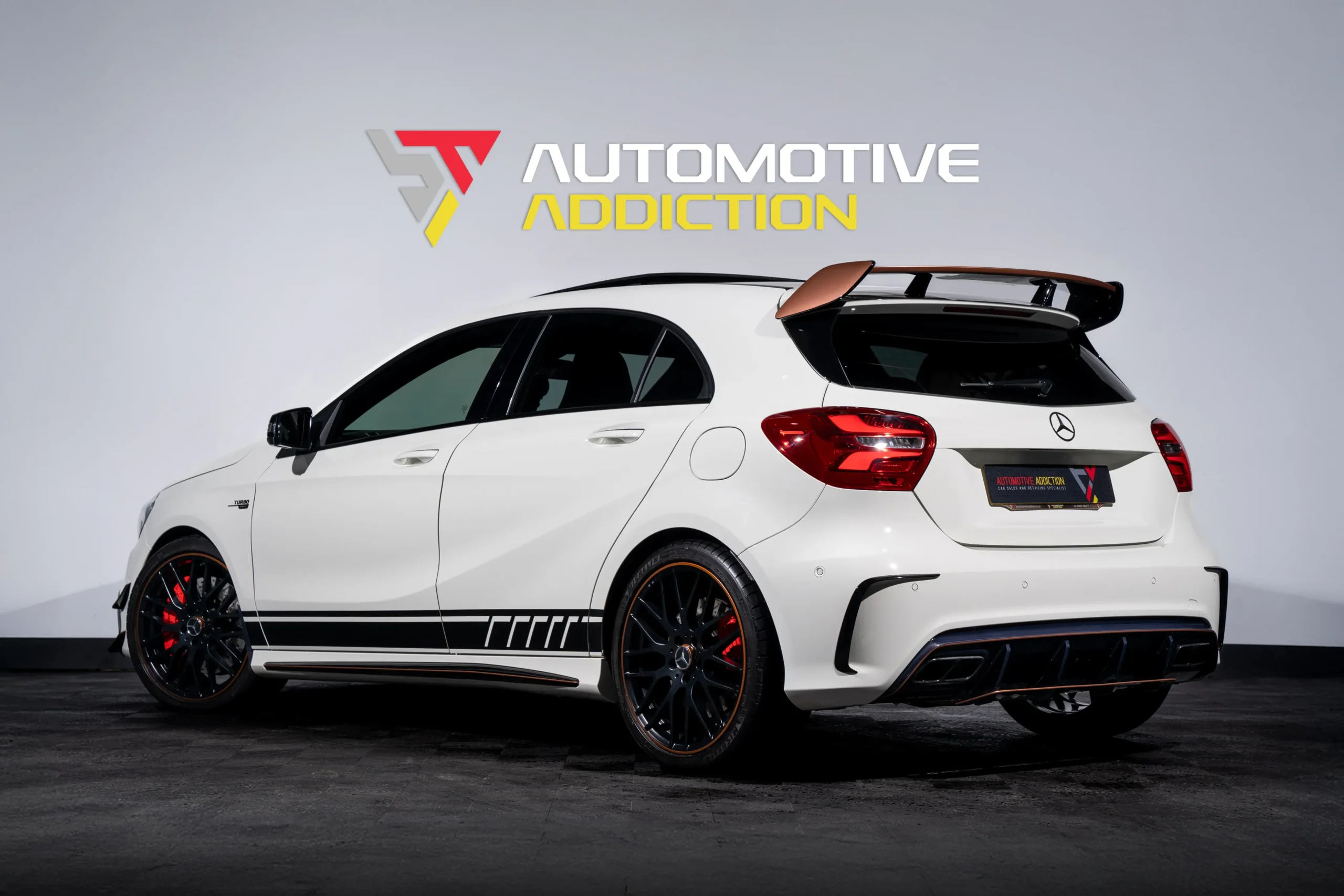 Mercedes A45 AMG White rear